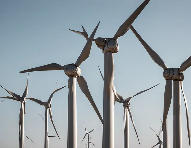 Wind turbines representing renewable energy infrastructure